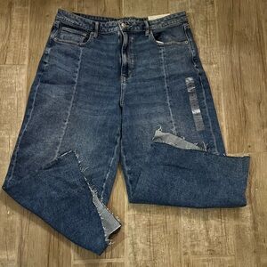 American Eagle Outfitters Men's Dark Blue Relaxed Jeans